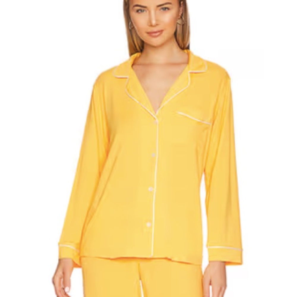 Eberjey Yellow Pajama Top